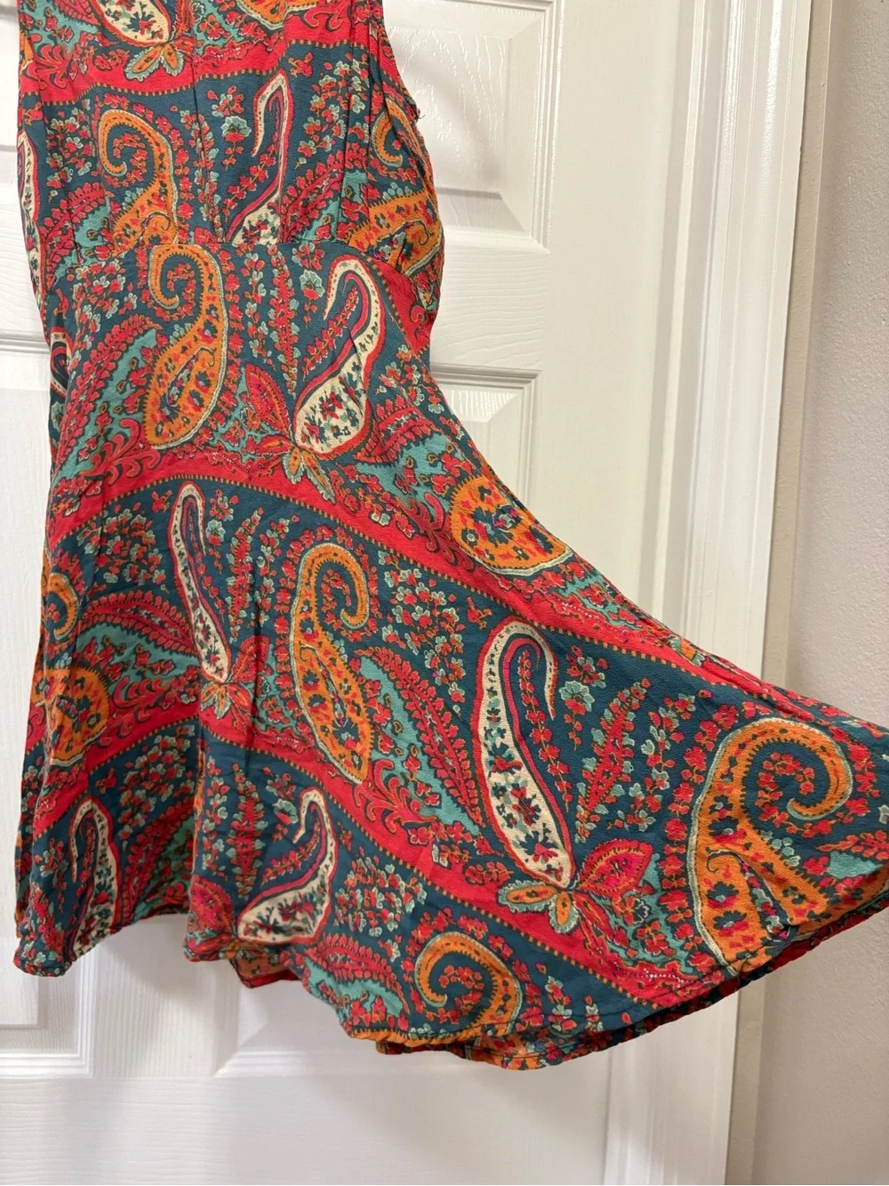 Free People Dancing Pretty Paisley A Line tank dress Sz 4